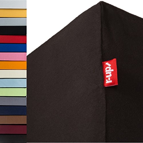 r-up Passt Spannbettlaken 120x200-130x200 bis 35cm Höhe viele Farben 100% Baumwolle 130g/m² Oeko-TEX stressfrei auch für hohe Matratzen (anthrazit) von r-up