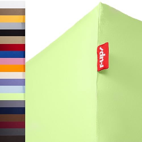 r-up Passt Spannbettlaken Doppelpack 180x200-200x220 bis 35cm Höhe viele Farben 100% Baumwolle 130g/m² Oeko-TEX stressfrei auch für hohe Matratzen (grün) von r-up