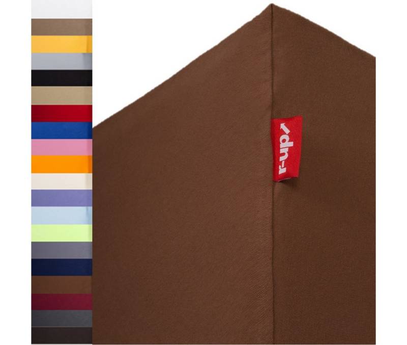 r-up Spannbettlaken Passt 140x200-160x200 bis 35cm Höhe 130g/m², Baumwolle, Gummizug: fest eingenähtes dauerelastisches Rundumgummi, (1 Stück), 15cm - 35cm Matratzenhöhe von r-up