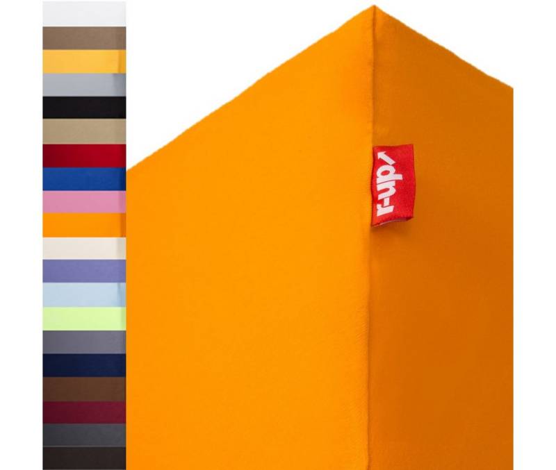 r-up Spannbettlaken Passt 180x200-200x220 bis 35cm Höhe 130g/m², Baumwolle, Gummizug: fest eingenähtes dauerelastisches Rundumgummi, (1 Stück), 15cm - 35cm Matratzenhöhe von r-up