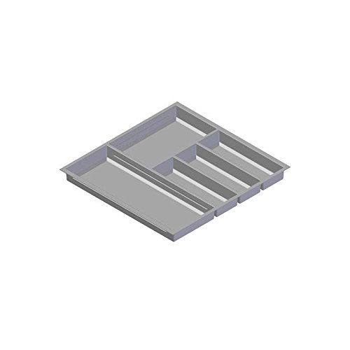 Besteckeinsatz MOVE Silbergrau, genarbt für 60er Schublade/Maße (BxT): 492 x 473,5 mm/Besteck-Einsatz/Einsatz/Besteckkasten/Schubladeneinsatz von rKüchentechnik