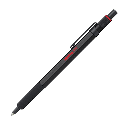 rOtring 600 Kugelschreiber | mittlere Spitze | Schwarze Tinte | schwarzer Schaft | nachfüllbar, 1 Stück (1er Pack) von rOtring