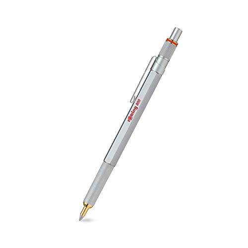rOtring 800 Kugelschreiber | mittlere Spitze | silberner Tinte | schwarzer Schaft | nachfüllbar von rOtring