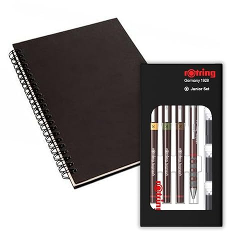 rOtring Isograph S0699320 Junior Set 3 x technische Stifte | 0,20 mm, 0,30 mm, 0,50 mm Fineliner + Zubehör mit Notizbuch rOtring Isograph S0699320 Junior Set 3 x technische Stifte | 0,20 mm, 0,30 mm, 0,50 mm Fineliner + Zubehör mit Notizbuch von rOtring