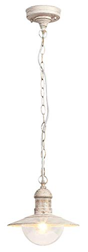 RABALUX 8740 A++ to E, Außenpendelleuchte Oslo, Metall, E27, Antik Weiß, 24 x 24 x 76 cm von rabalux