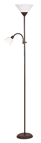 Rabalux 4188 Stehleuchte Action aus Metall Glas braun/weiß Ø24,2cm H:178cm mit Schalter von rabalux