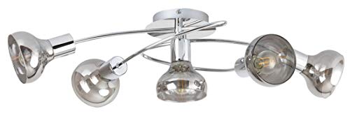 Rabalux 5561 Deckenleuchte Holly aus Metall u. Glas chrom/getönt Farbe B:68cm H:30cm von rabalux