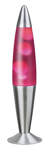 Rabalux Lollipop 2 Lavalampe, Glas Metall, Klar/Rosa, 11 x 11 x 42 cm, E14 25watts von rabalux