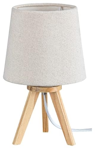 Rabalux 2068 Tischleuchte LYCHEE Holz Textil naturfarben E14 1x MAX 25W H:23cm Ø14cm von rabalux