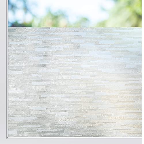 rabbitgoo Fensterfolie Selbsthaftend Blickdicht Milchglasfolie Selbstklebend Sichtschutzfolie Statisch haftend Dekofolie Anti-UV Klebefolie Fenster 90 x 200 cm von rabbitgoo