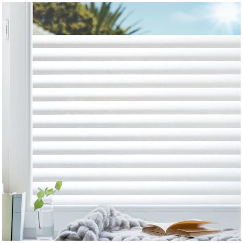 rabbitgoo blickdichte Fensterfolie Sichtschutzfolie Fenster Milchglasfolie Selbstklebend Folie Klebefolie für Bad Duschwand Streifen Jalousette 60 x 400 cm rabbitgoo blickdichte Fensterfolie Sichtschutzfolie Fenster Milchglasfolie Selbstklebend Folie Klebefolie für Bad Duschwand Streifen Jalousette 60 x 400 cm von rabbitgoo