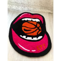 Custom Design Nike Basketball Teppich Gemustert Handmade Spezielles Mehrzweckteppich, Bad, Kinder Matte von rabbytufty