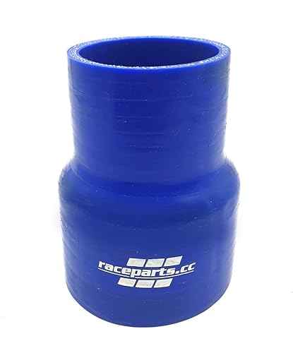 Silikon-Reduzierung ID 25-89 mm blau, Silikonschlauch, Silikon Reduzierer, Reduzierstück, Kühlwasserschlauch, Ladeluftschlauch (70>51 mm) von raceparts.cc