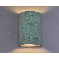 Hellgrüne Tonleuchte, Wohnzimmer Wandleuchte, Wandleuchte Nacht, Wandlampe von rachelnadlerceramics
