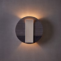 Wandlampe Aus Holz. Moderne Wandleuchte. Schwarz Weiß Wandhalterung Für Das Wohnzimmer von rachelnadlerceramics