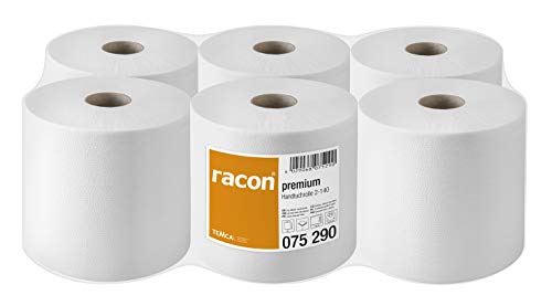 racon Papierhandtuch, Tissue, 2lg., Rolle o. Perf., 20 cm x 140 m, hochwe von racon