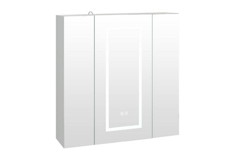 radelldar Badezimmerspiegelschrank Spiegelschrank mit Beleuchtung und Entfeuchtung,80x13x80cm Badezimmerschrank Fhängend mit 3 Türe und 5 Einlegeböden von radelldar