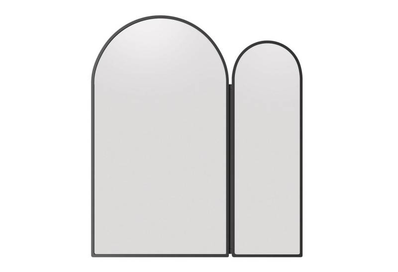 radelldar Badezimmerspiegelschrank Spigelschrank bogen mit 3 Ablagen und 2 Tür, 61x12x70cm Badschrank mit 2 Spiegel Arched von radelldar