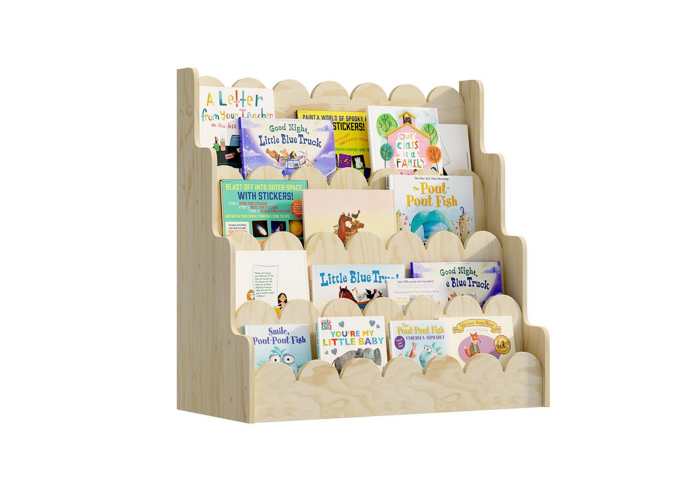 radelldar Bücherregal Kinderregal Montessori Kinder Kieferholz mit 4 Ablage,80cm, Tonie regal, Breite 38cm,Höhe 80cm radelldar Bücherregal Kinderregal Montessori Kinder Kieferholz mit 4 Ablage,80cm, Tonie regal, Breite 38cm,Höhe 80cm von radelldar
