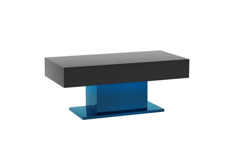 radelldar Couchtisch Wohnzimmertisch Hochglanz mit Beleuchtung modern 110x55x50cm,USB von radelldar
