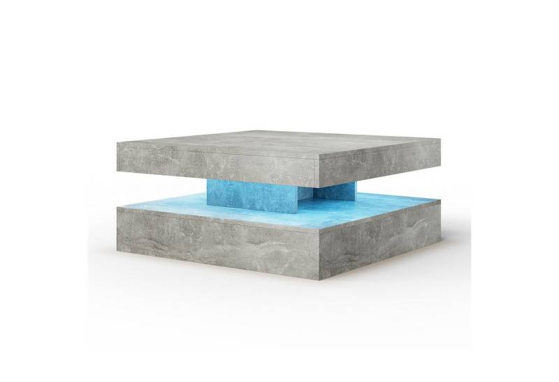 radelldar Couchtisch Wohnzimmertisch Hochglanz mit Beleuchtung&Fernsteuerung modern, USB von radelldar