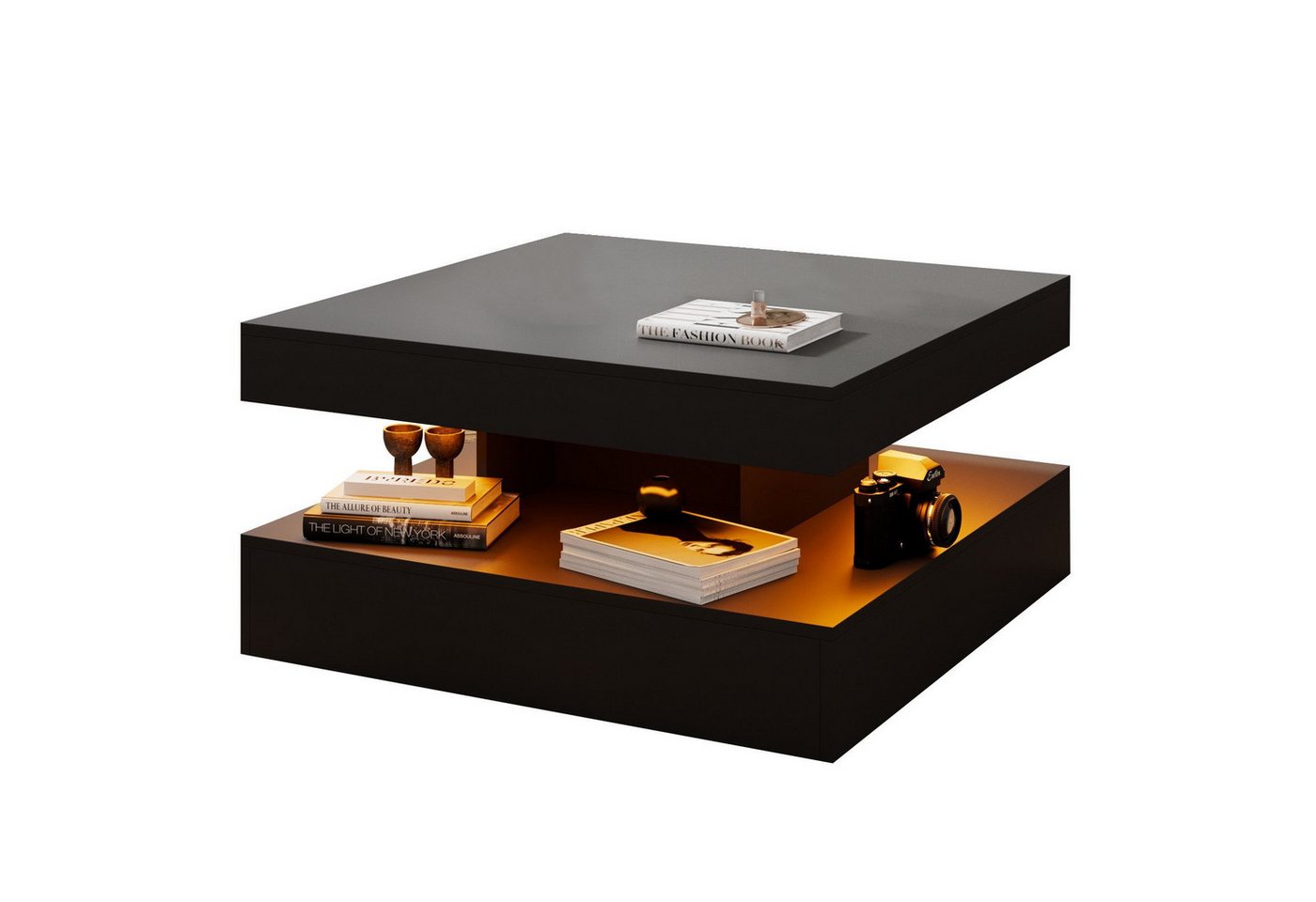 radelldar Couchtisch Wohnzimmertisch hautänhliche textur mit beleuchtung modern, USB radelldar Couchtisch Wohnzimmertisch hautänhliche textur mit beleuchtung modern, USB von radelldar