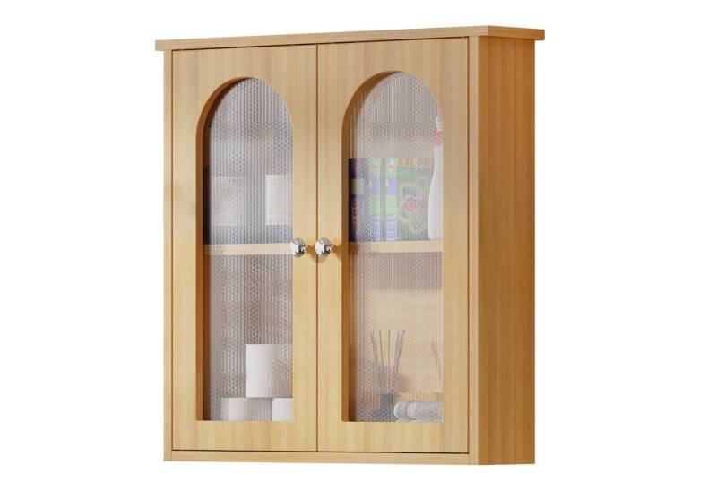 radelldar Hängeschrank mit 2 Fächern und 2 Tür,multifunktionaler Badschrank,56x13x58cm von radelldar