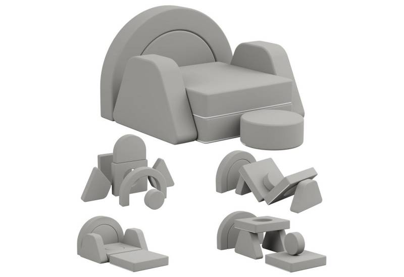 radelldar Kindersofa Modulare Spielsofa, 7 Teile, aus Schaumstoff für Kinder, 2 Sitzplatz, wasserdicht von radelldar