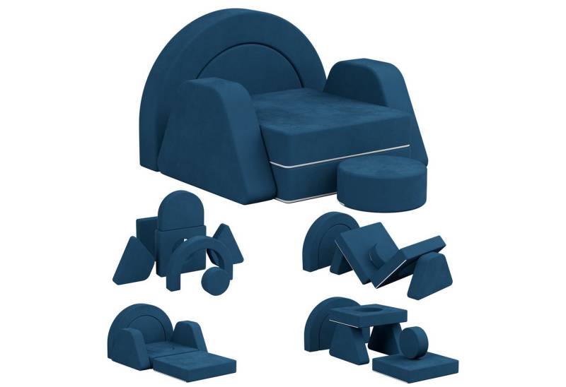 radelldar Kindersofa Modulare Spielsofa, 7 Teile, aus Schaumstoff für Kinder, 2 Sitzplatz, wasserdicht von radelldar