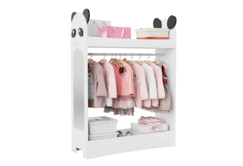 radelldar Kleiderständer Kinder Kleiderschrank, (1 St), mit Spiegel & 2 Haken, Holz von radelldar