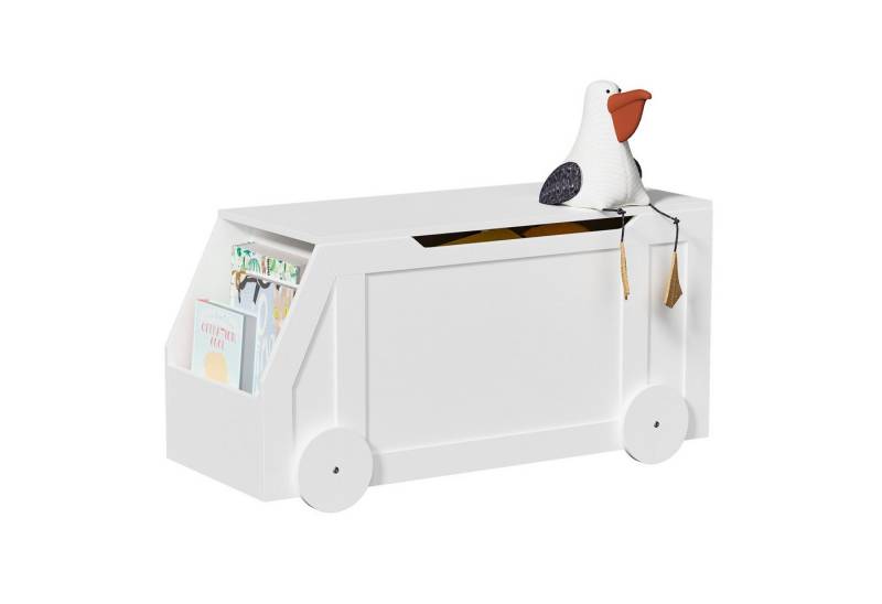 radelldar Sitzbank mit Stauraum, Spielzeugtruhe, Aufbewahrungsbox, 100 x 40 x 51cm mit Deckel & Rollen radelldar Sitzbank mit Stauraum, Spielzeugtruhe, Aufbewahrungsbox, 100 x 40 x 51cm mit Deckel & Rollen von radelldar