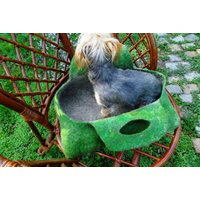 Handgefertigte Höhle, Gefilzte Wolle Bett, Fibre Art, Haustier Gefäß Handgefertigte Höhle, Gefilzte Wolle Bett, Fibre Art, Haustier Gefäß von radugafelt