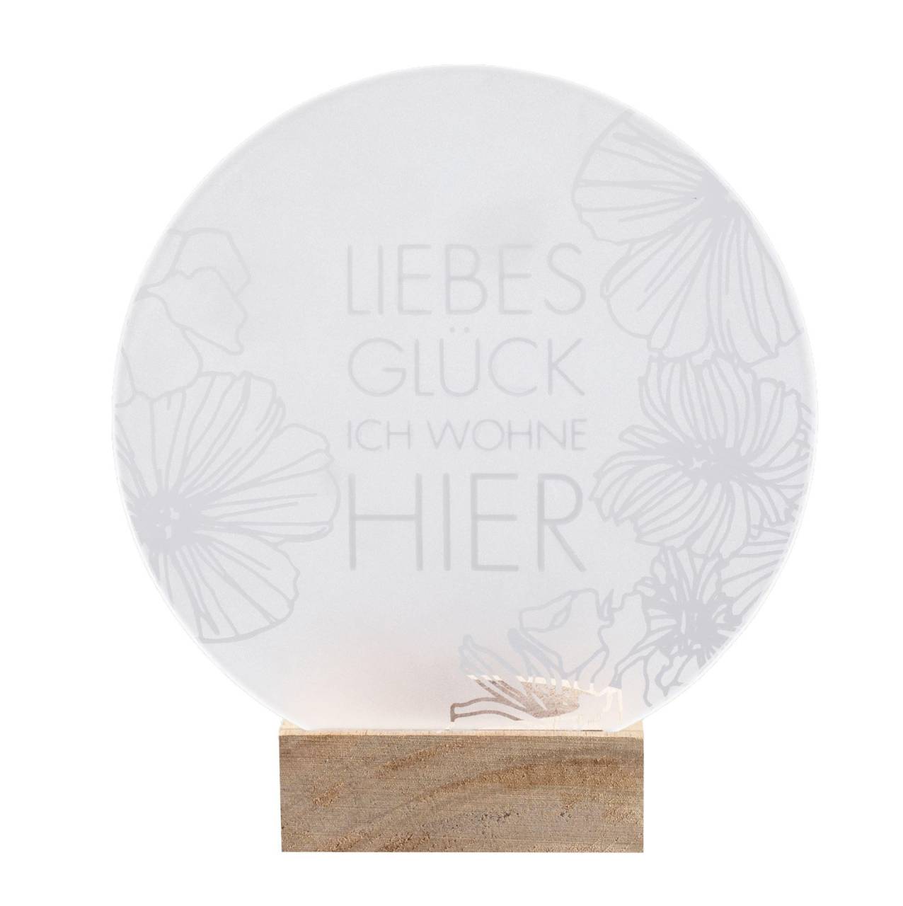 räder Living Glaspoesie Teelicht Liebes Glück 15x17 cm Glas Akazienholz von räder Design