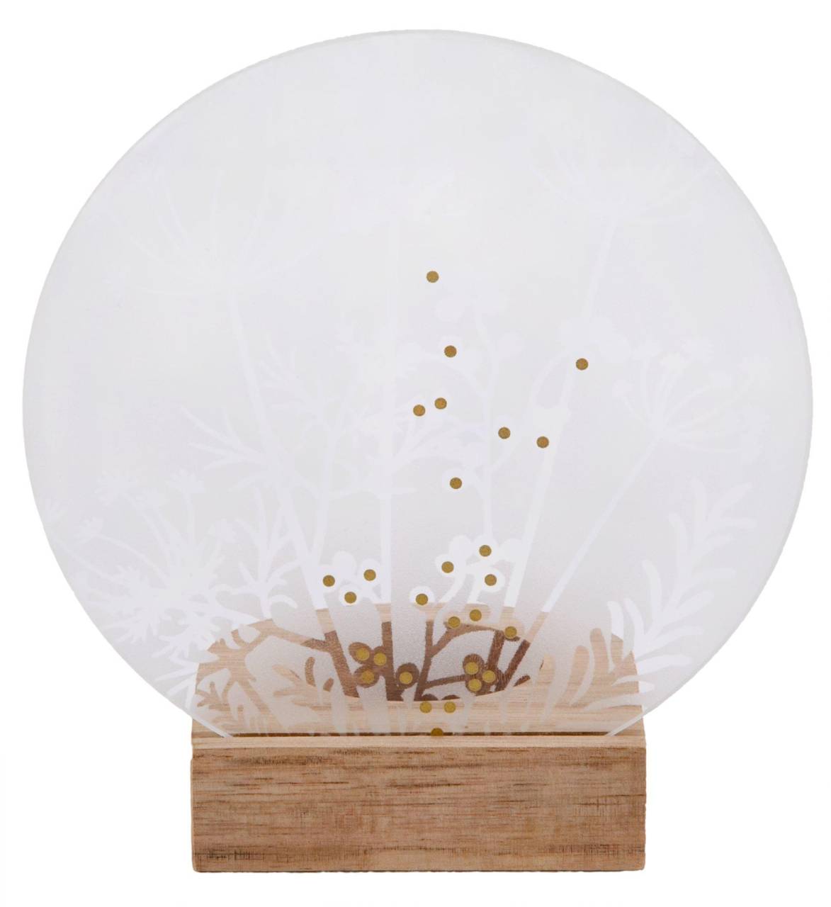 räder Living Glaspoesie Teelicht Wiesenblüten 12 cm Glas Akazienholz von räder Design