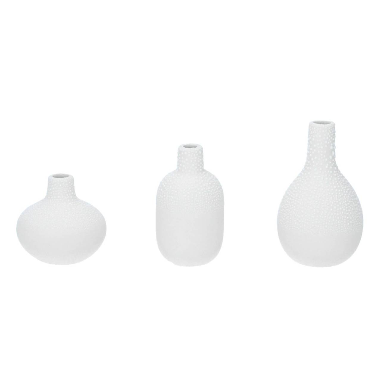 räder Living Mini Perlenvasen 3er Set Vase Steingut creme von räder Design