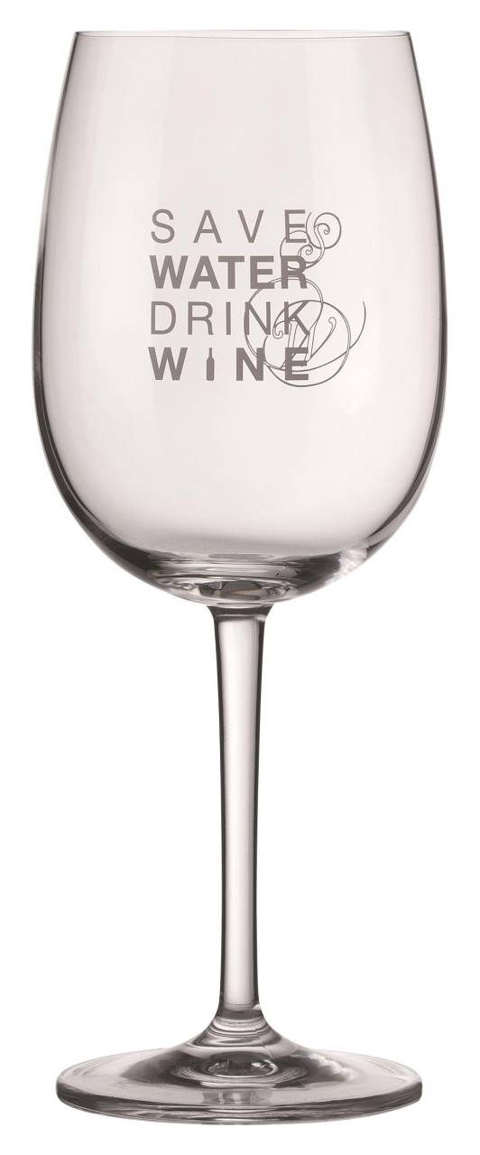 räder PET Vino Rotweinglas Save water drink wine Weinglas von räder Design