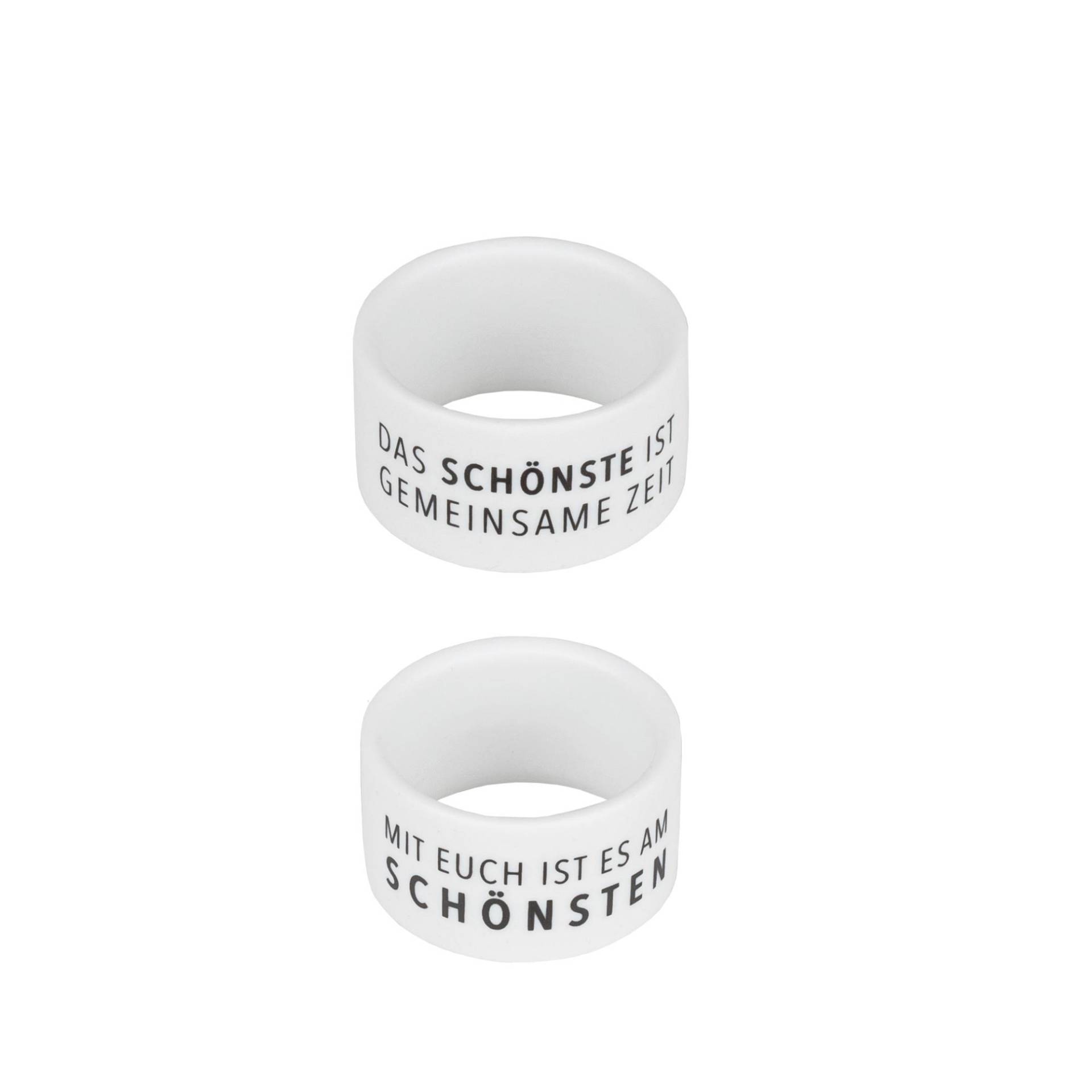 räder Serviettenring 2er Set Schönste Porzellan weiß 0016128 von räder GmbH