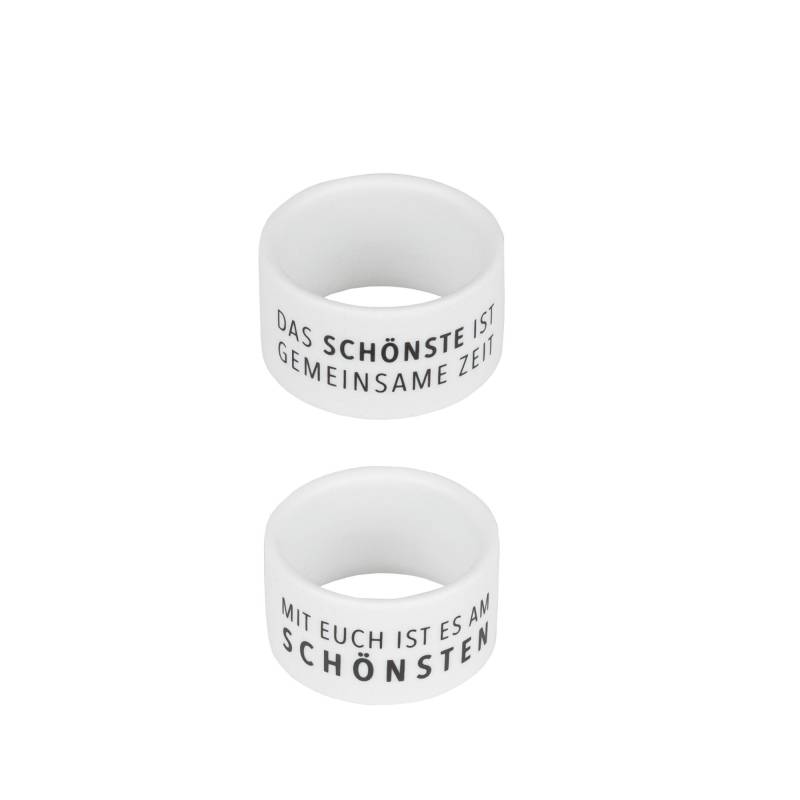 räder Serviettenring 2er Set Schönste Porzellan weiß 0016128 von räder GmbH