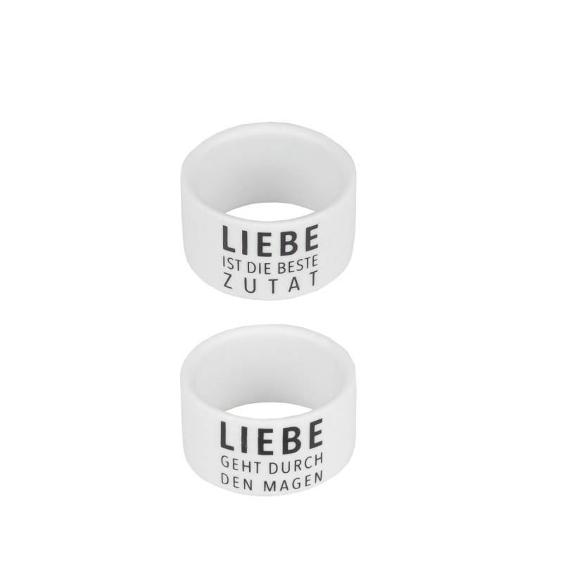räder Serviettenring 2er set Liebe Porzellan weiß 0016127 von räder GmbH