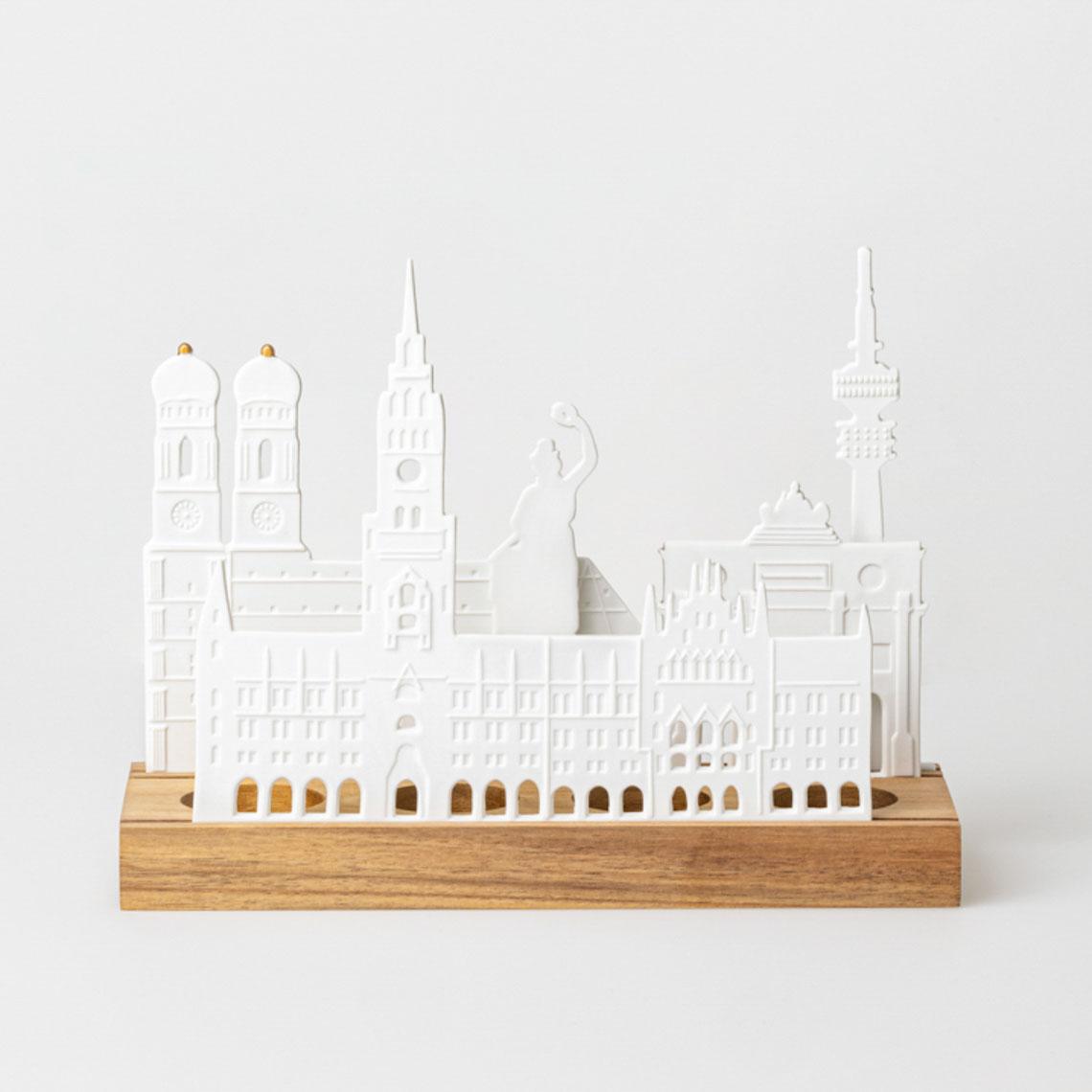 räder Teelichthalter Lichtobjekt Stadtsilhouette München 17968 räder Teelichthalter Lichtobjekt Stadtsilhouette München 17968 von räder GmbH