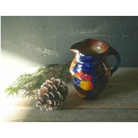 Kleines Vintage H & K Tunstall Sammlerstück Herbst Keramik Milchkännchen, Handbemalt, Hergestellt in England | Ss-F von raggedrustyvintage