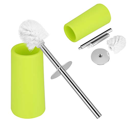 Reinigung von Toilettenbürsten Edelstahl Badezimmer Reinigung von Toilettenbürsten Halter Sets Home Hotel mit Leichtem Handy-Kanister(21 * 13 * 9-Grün) von Raguso