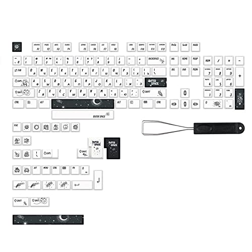 rahl Outer Space Keycaps Cherry Keycap for 61/64/68/108 GMMK PRO Mechanic Gaming Keycaps Key Cap, Russisch von rahl