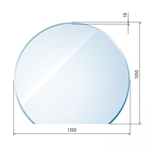 raik B40003 Raik Kamin Glasplatte Kreisabschnitt inkl. Facette von raik