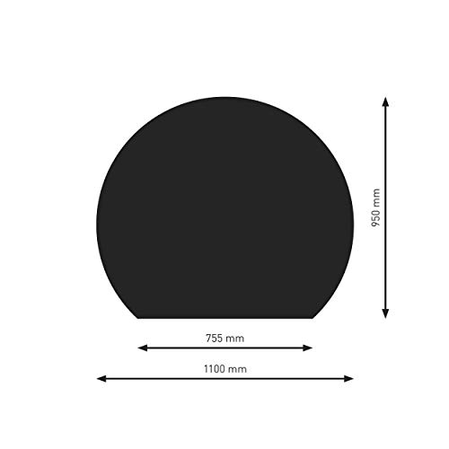 raik RA075-1B7-sw Raik Bodenplatte B7 Kreisabschnitt schwarz pulverbeschichtet 1100 x 950 mm von raik