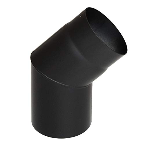 raik SH027-130-sw Raik Rauchrohrbogen/Ofenrohr 130mm - 45° schwarz von raik