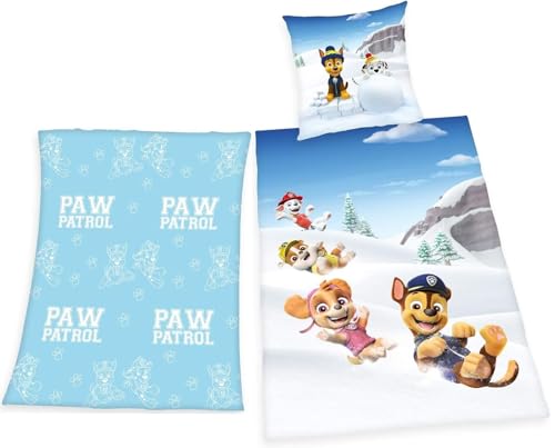 PAW Patrol Kuschelige Flanell-Bettwäsche-Set Wendemotiv 135x200 80x80 und Glow in The Dark Fleece-Decke 130x160 PAW Patrol Kuschelige Flanell-Bettwäsche-Set Wendemotiv 135x200 80x80 und Glow in The Dark Fleece-Decke 130x160 von rainbowFUN.de
