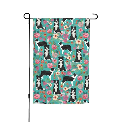 Border Collie Blumen Druck Gartenflaggen Urlaub Hof Veranda Outdoor Terrasse Rasen Dekor Flaggen Dekorationen Border Collie Blumen Druck Gartenflaggen Urlaub Hof Veranda Outdoor Terrasse Rasen Dekor Flaggen Dekorationen von rannsut