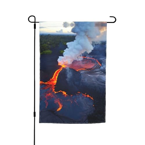 Kilauea Vulkane Druck Gartenflaggen Urlaub Hof Veranda Outdoor Terrasse Rasen Dekor Flaggen Dekorationen von rannsut