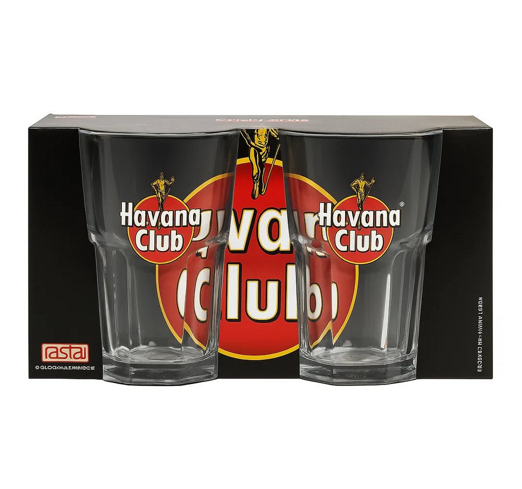 rastal Longdrinkglas Havana Club Original Glas 2er-Set 330 ml Cocktail Longdrink von rastal
